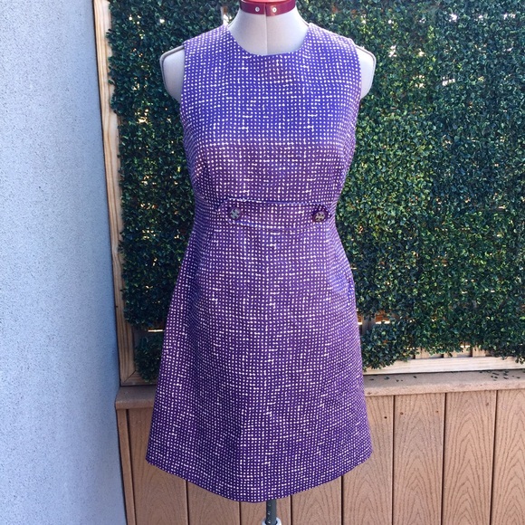 NWOT Tory Burch Purple Mod Clea Sheath Dress - Picture 2 of 4